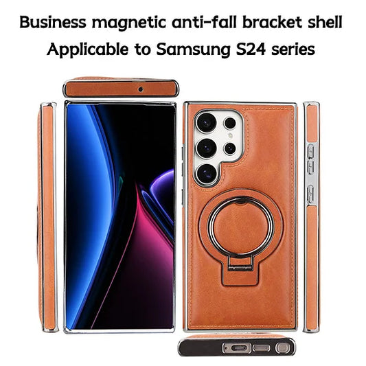 For Samsung S series Business Magnetic Anti-fall Bracket Protective Case