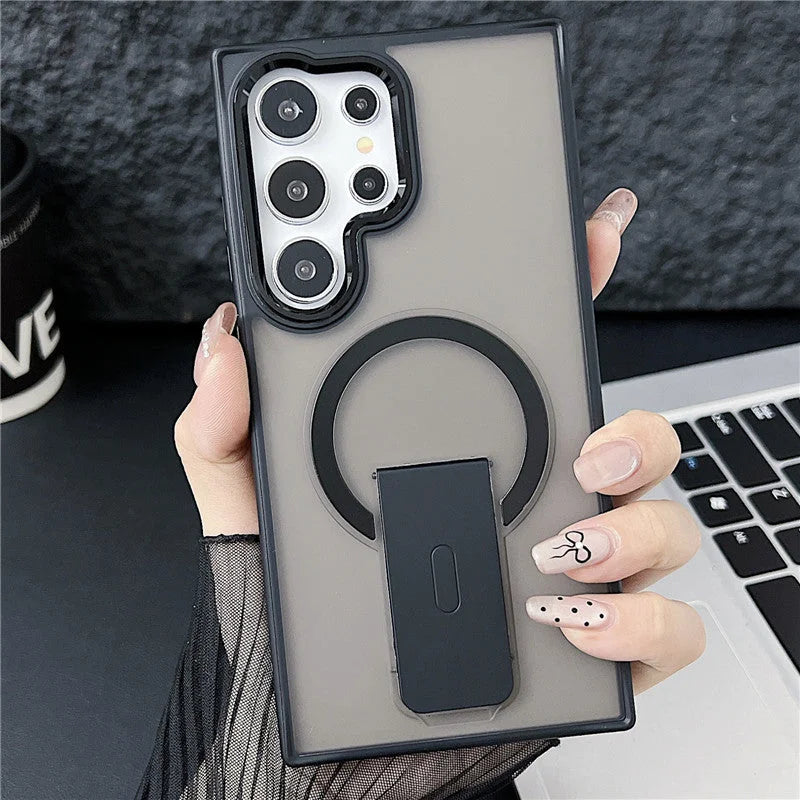 Suitable For Samsung S Series Magnetic Bracket Skin-feel Phone Case