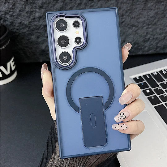 Suitable For Samsung S Series Magnetic Bracket Skin-feel Phone Case