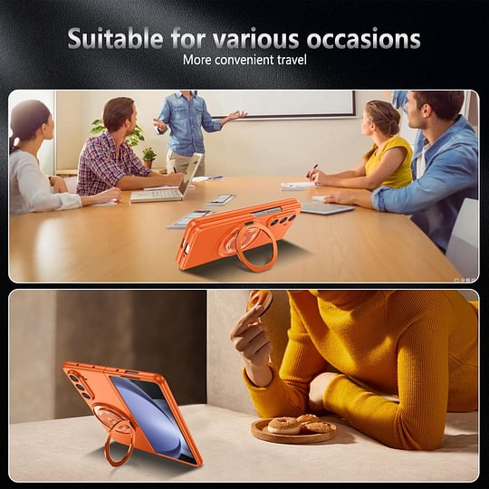 360-Degree Rotating Stand Suitable for Magnetic Wireless Charging of Samsung ZFOLD6 Folding Phone Case