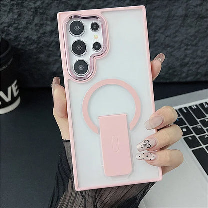 Suitable For Samsung S Series Magnetic Bracket Skin-feel Phone Case