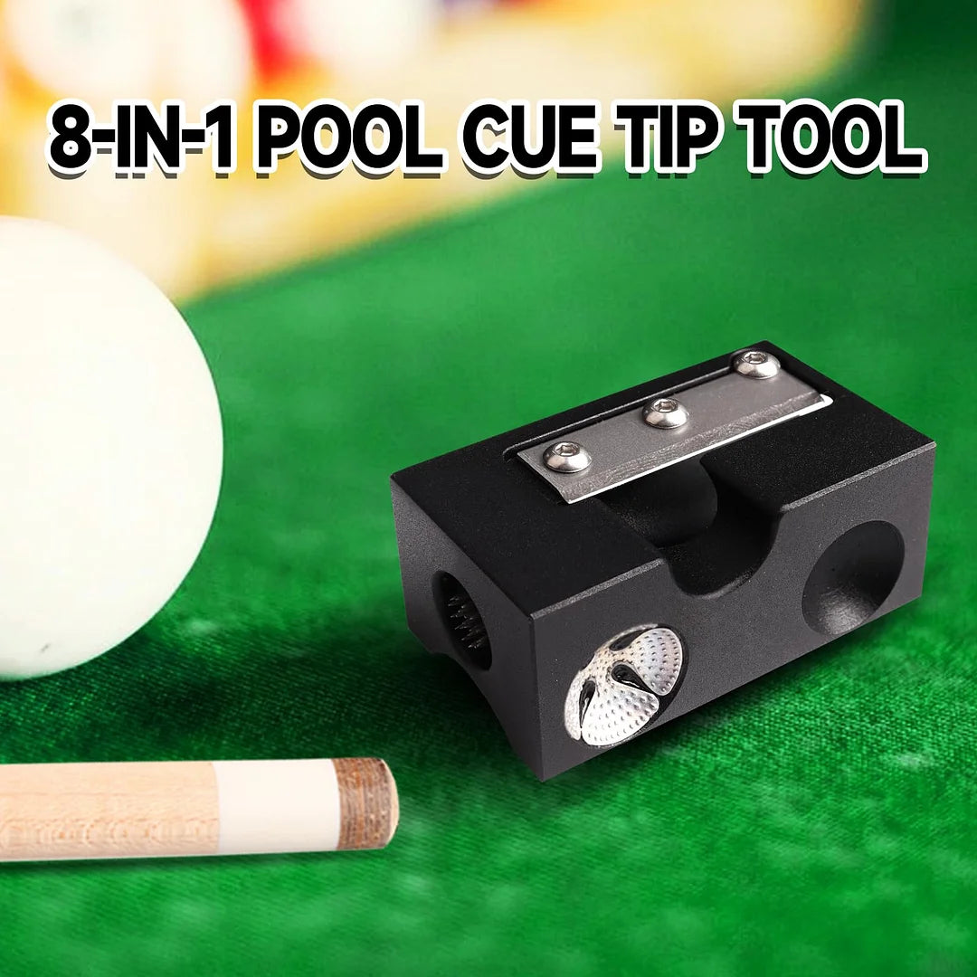 🔥The price is limited ! 🔥 8 in 1 Multifunctional Pool Cue Shaping Tool, Pool Cue Tip Repair Tool Accessories