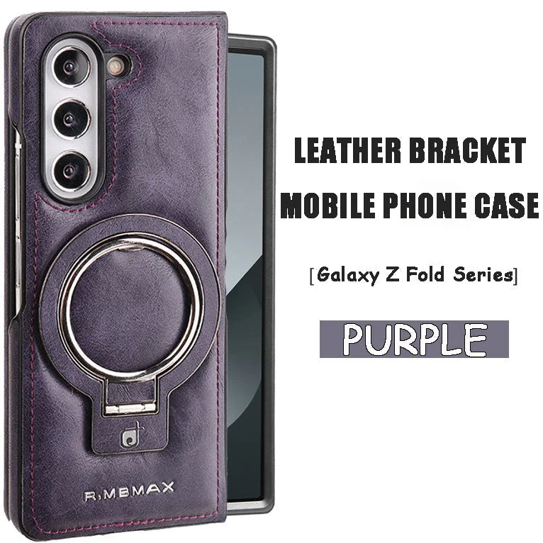 Suitable For Samsung ZFold Series Leather Bracket Mobile Phone Case