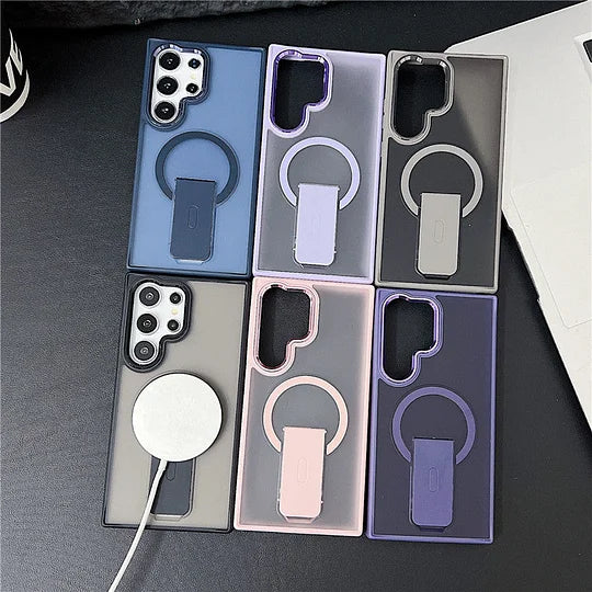 Suitable For Samsung S Series Magnetic Bracket Skin-feel Phone Case