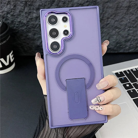 Suitable For Samsung S Series Magnetic Bracket Skin-feel Phone Case