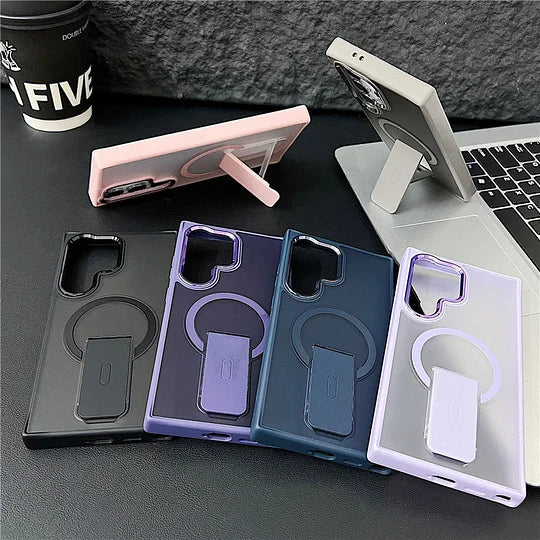 Suitable For Samsung S Series Magnetic Bracket Skin-feel Phone Case