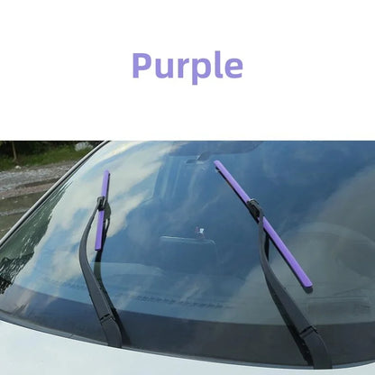 Colorful Boneless Silent Windshield Wipers - Stylish and Clear Vision