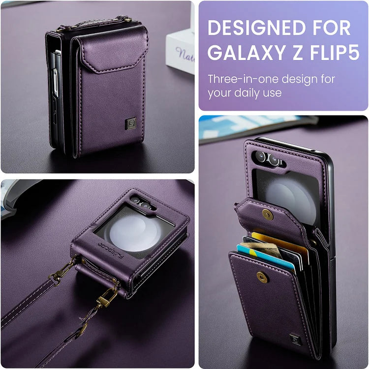 Samsung Z Flip/5/6 Folding Phone Case with Lanyard