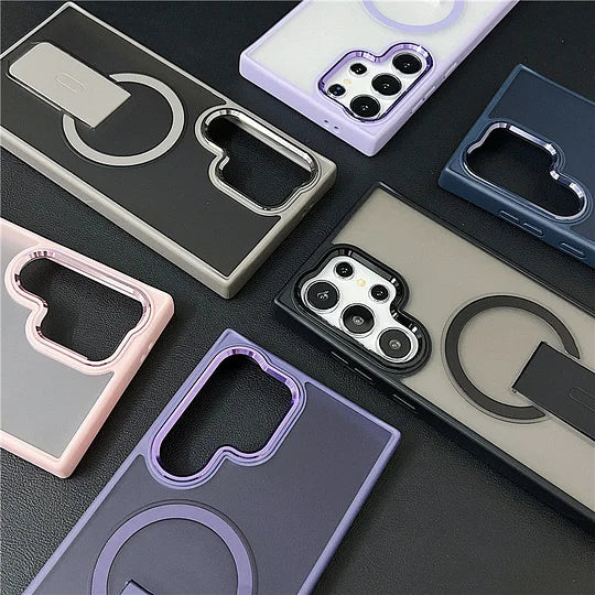 Suitable For Samsung S Series Magnetic Bracket Skin-feel Phone Case