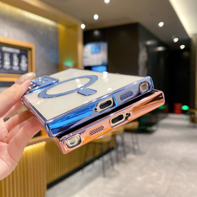 Suitable for Samsung S23/24 series Electroplating Magnetic Mobile Phone Case