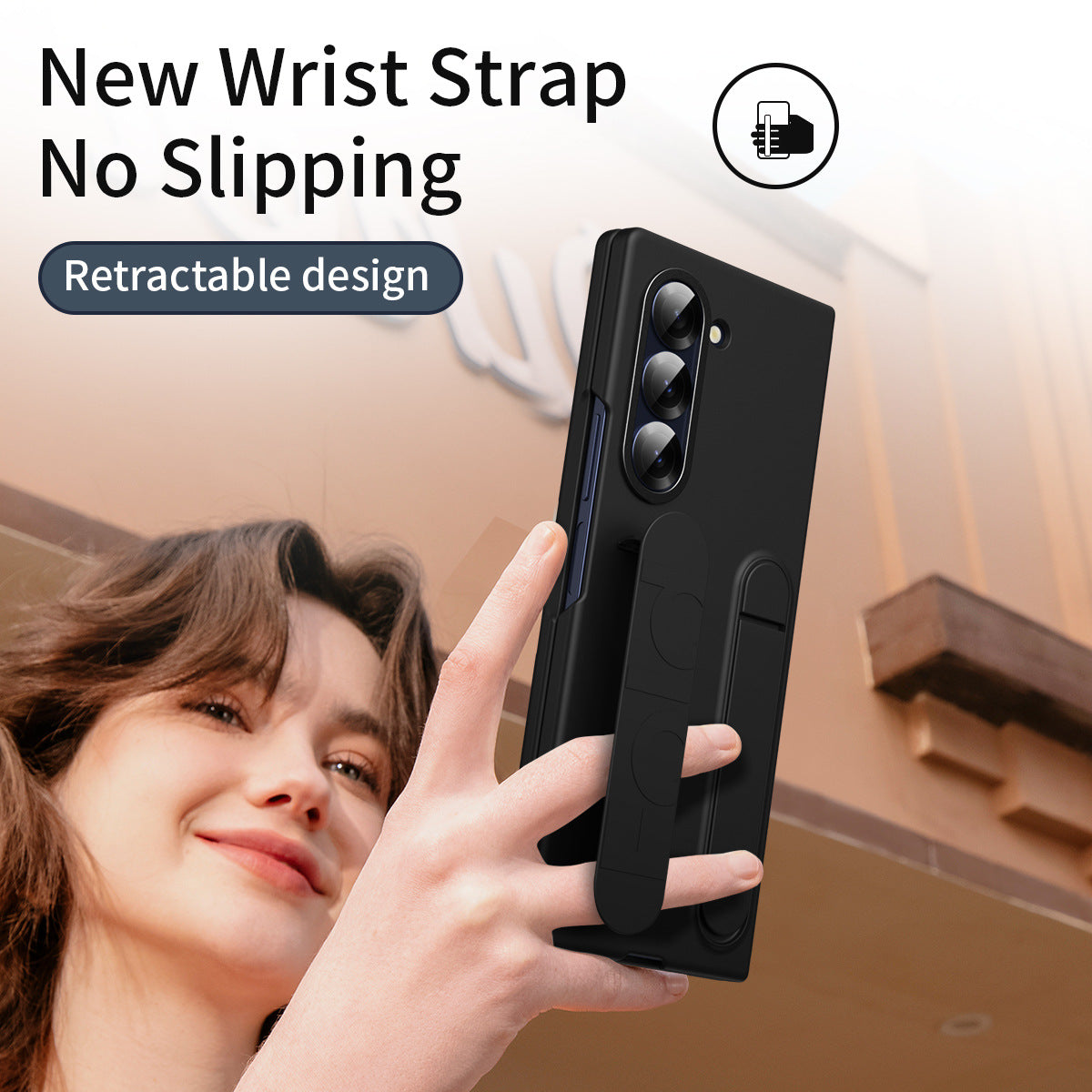 Wristband Bracket Phone Case For Samsung Galaxy Z Fold 6/5/4/3 with Pen Slot Hinge + Stylus