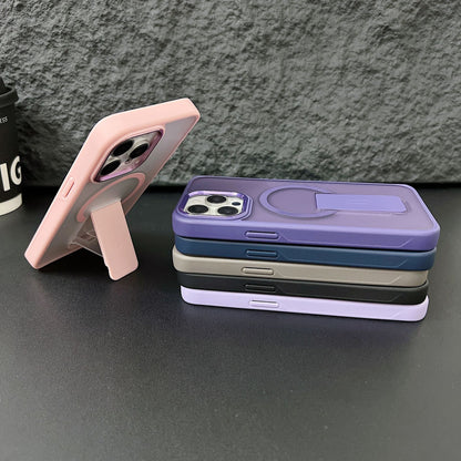 Suitable for iPhone 14/15/16 Series Magnetic Bracket Skin-feel Mobile Phone Case