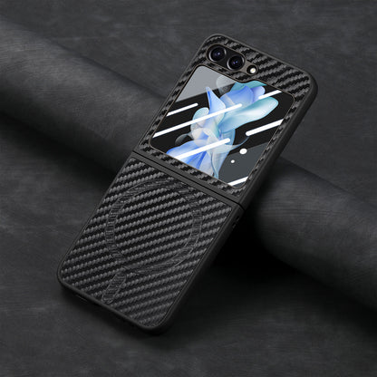 Latest Samsung Galaxy Z Flip series Carbon Fiber Magnetic Phone Case