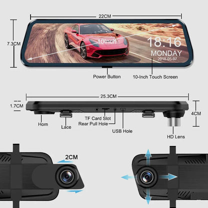 10" HD Multi-Function Touch Screen Car Recorder