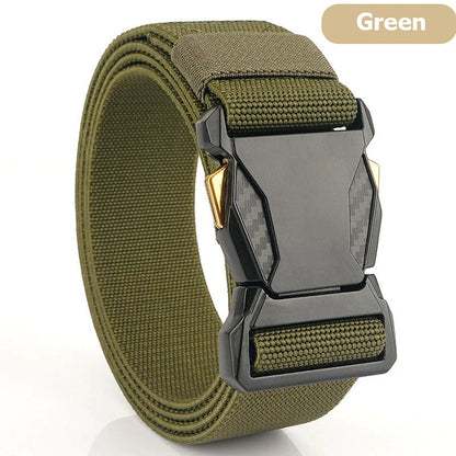 New Outdoor Men's Buckle Woven Elastic Nylon Belt